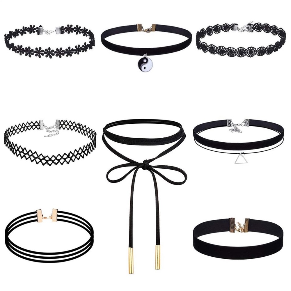 8 piece choker necklace set